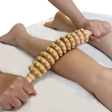 Body Fascia Massager Anti-slip Handle Wood